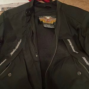 Medium mens Nylon Harley Davidson motorcycle jacket.